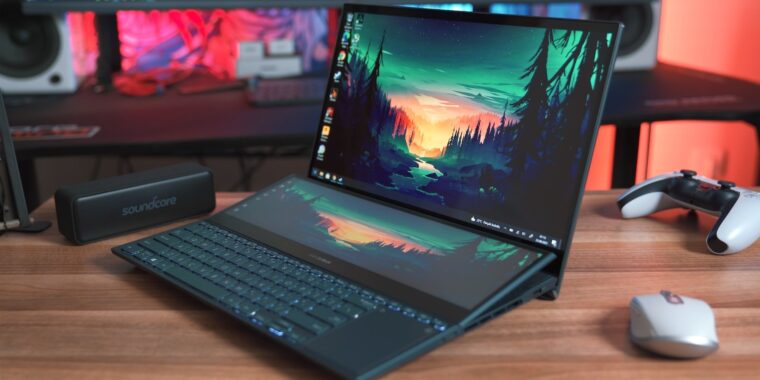 Gaming laptop setup image