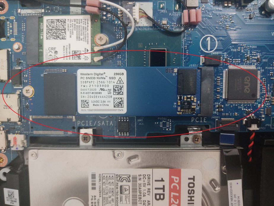 laptop NVMe SSD image