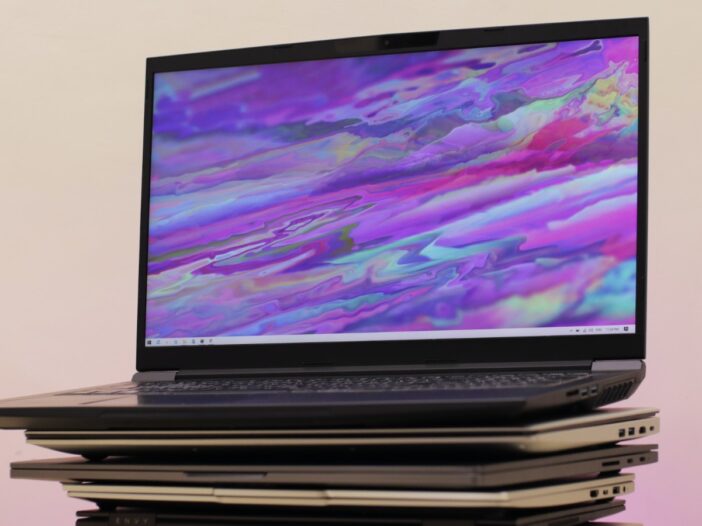 Laptop pile image