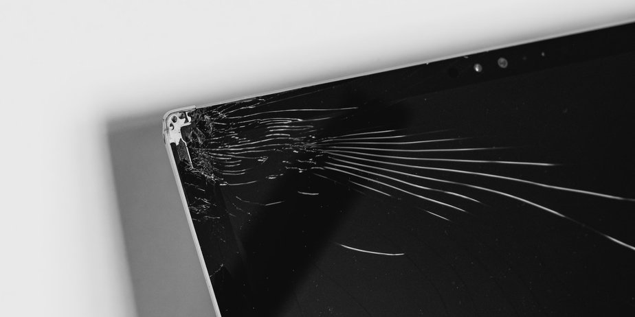 Broken laptop screen image