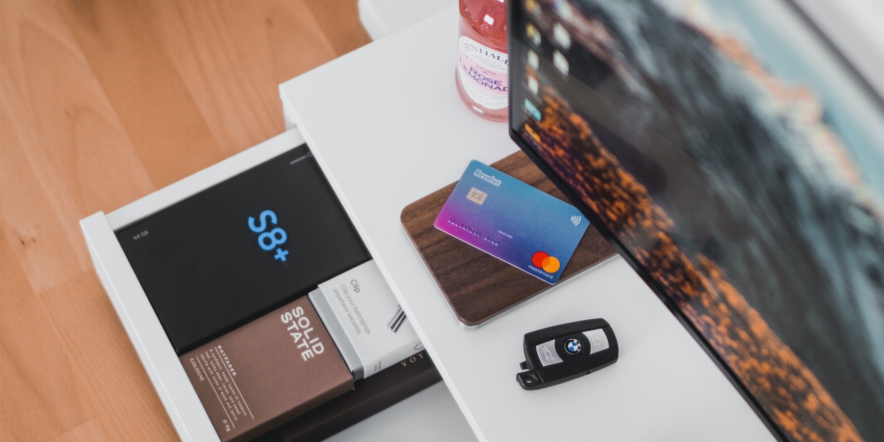 Credit card on a desktop