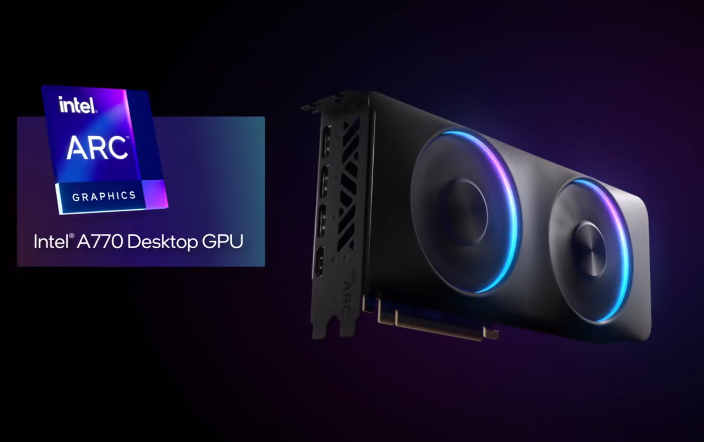 Intel Arc GPU promotional image