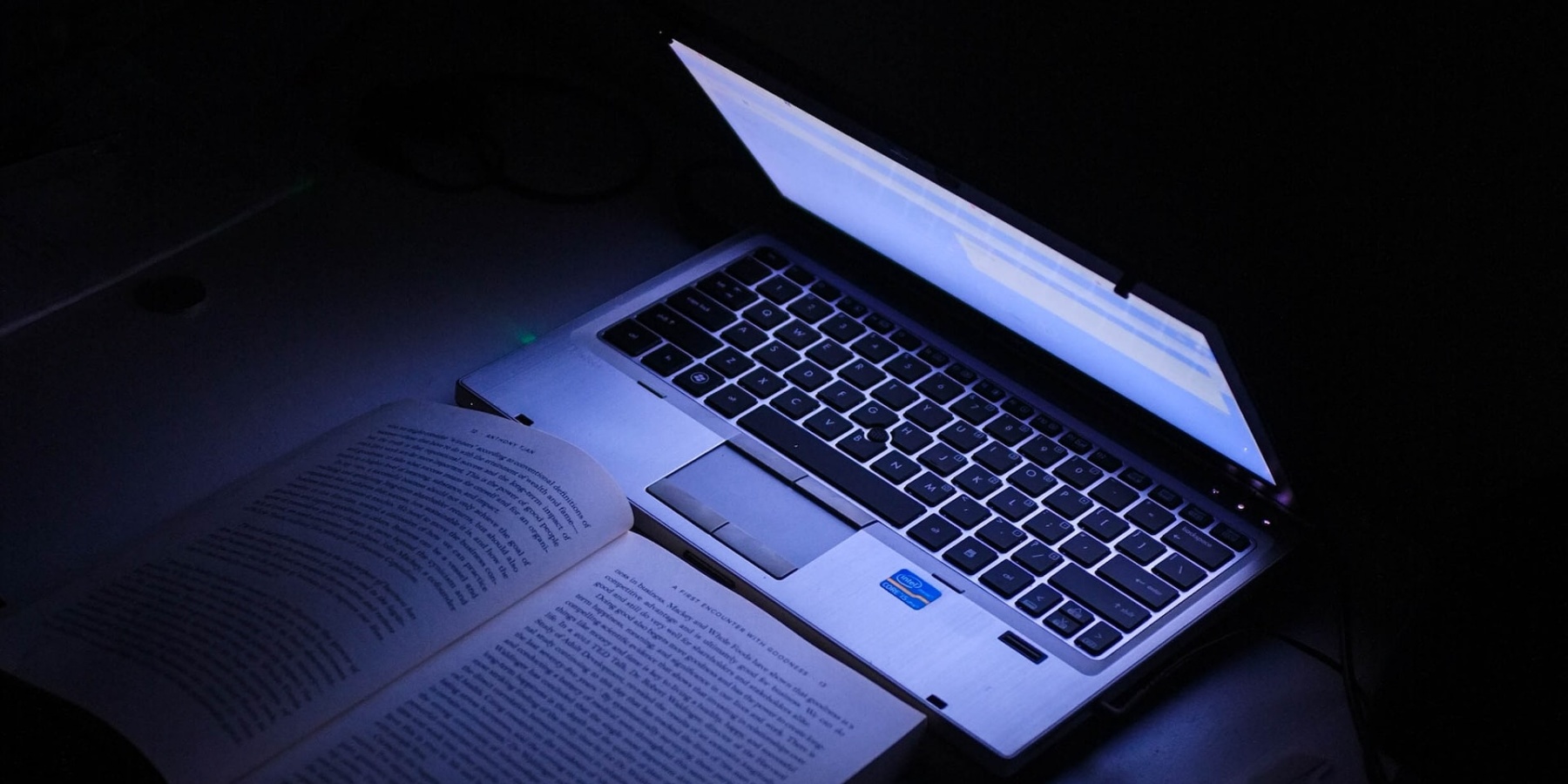 Laptop and book image