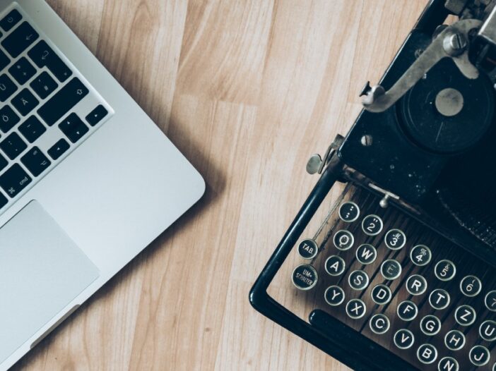 laptop and typewriter image
