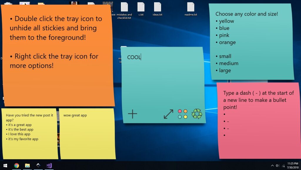 Sticky Notes example image
