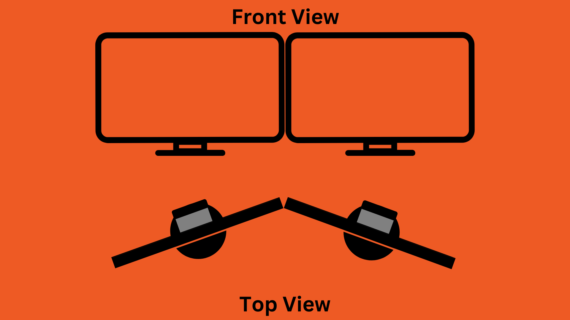 symmetrical dual monitor setup