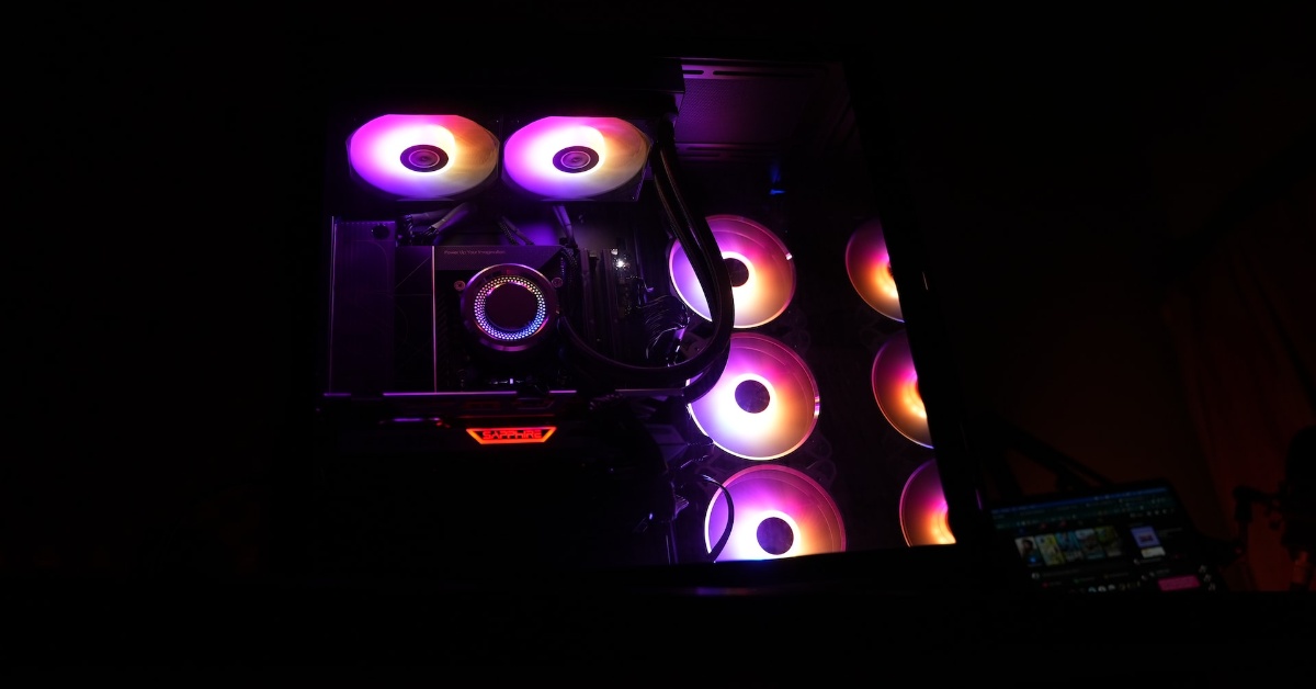 rgb fans in PC image