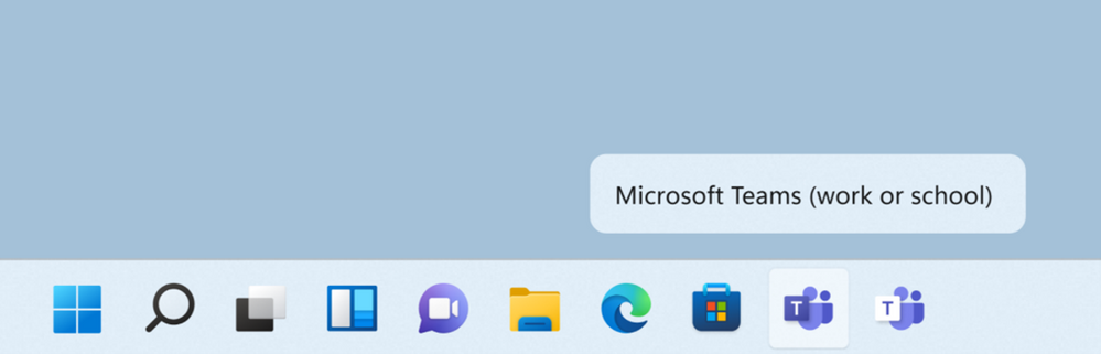 Teams icons on Taskbar