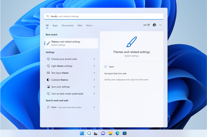 Windows 11 search bar