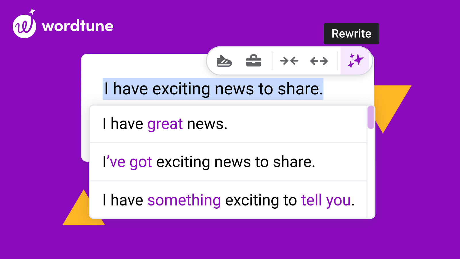 Wordtune browser extension