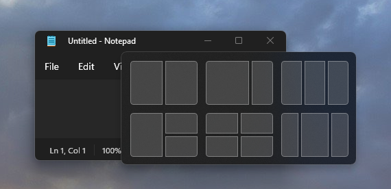 snap-layout-menu in windows 11
