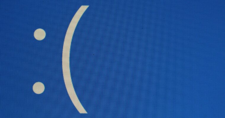 Blue Screen emoticon
