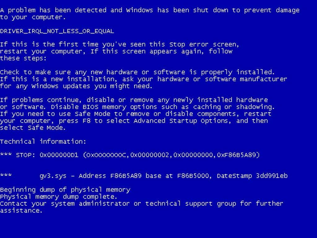 Old BSOD