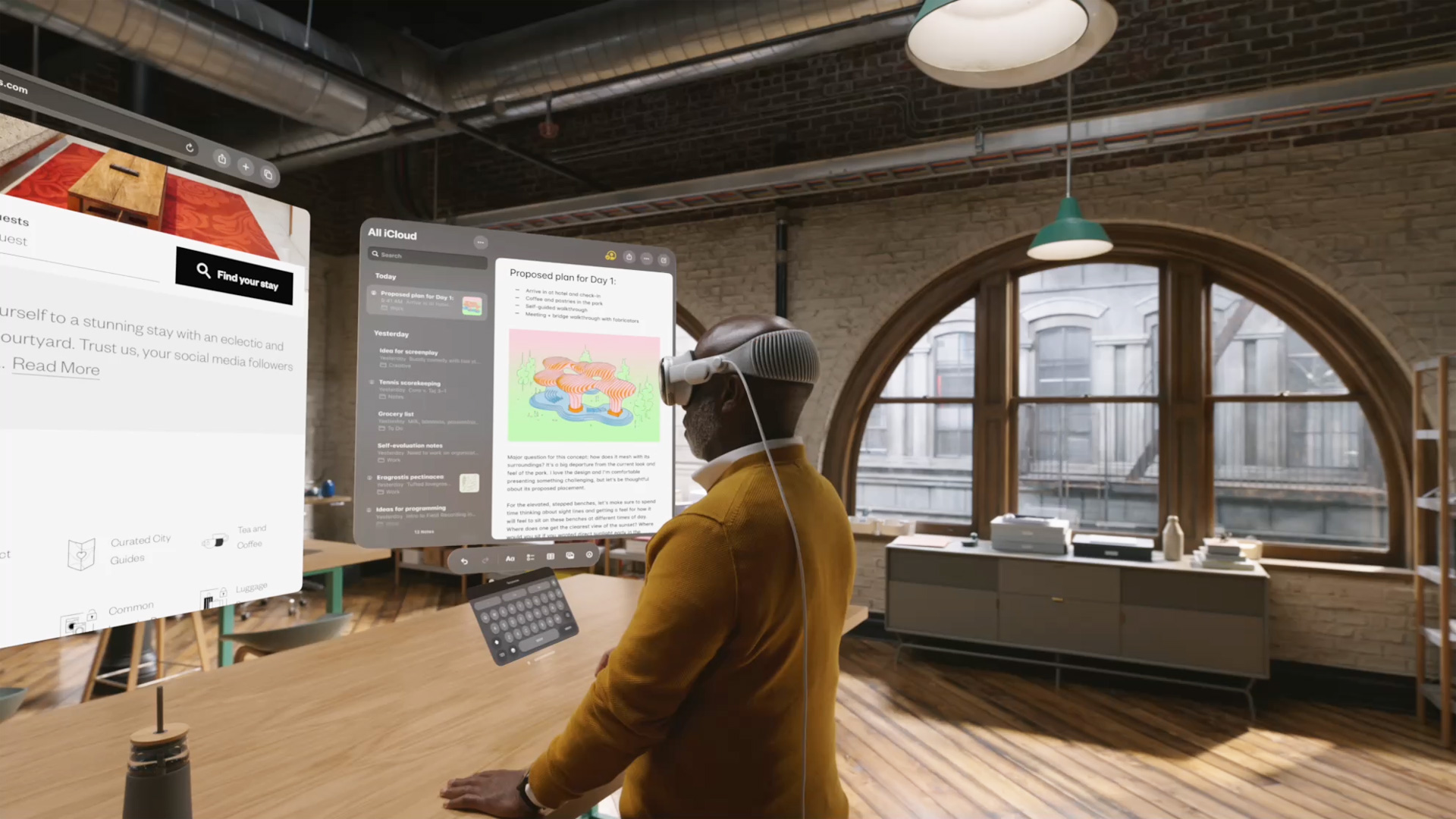 VR setup for Apple Vision Pro