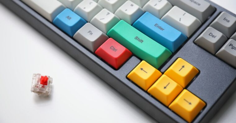 Colorful mechanical keyboard image