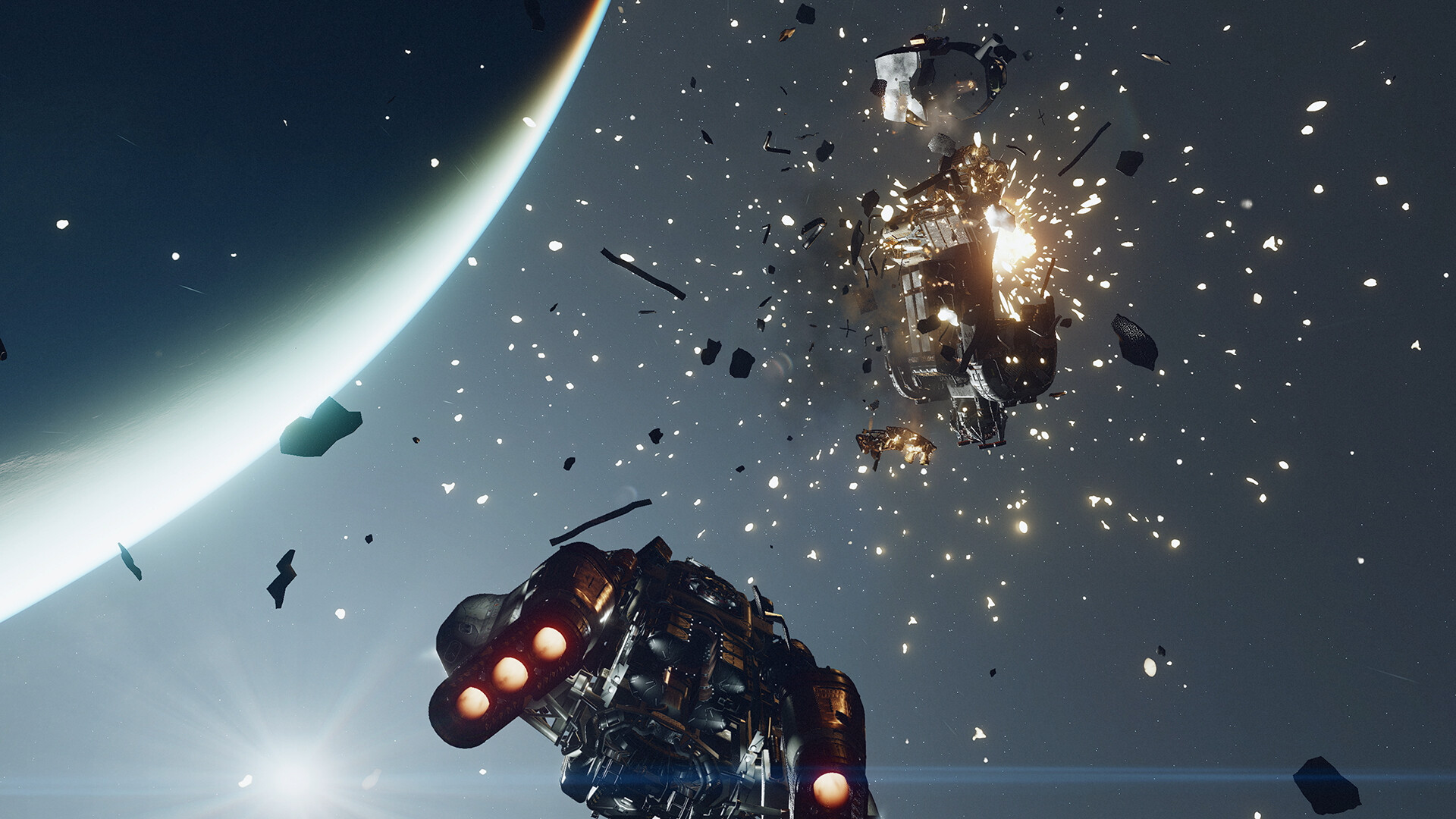 Starfield ship combat image