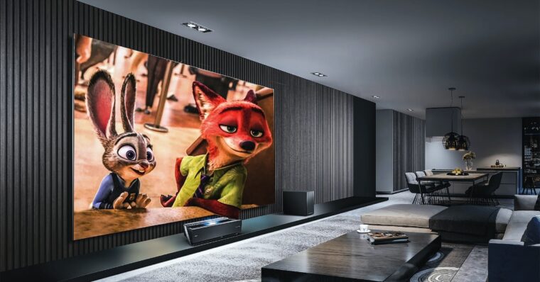 Large TV in a living room