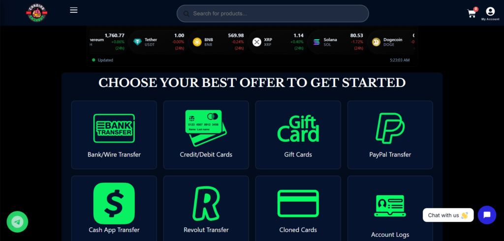 cardingcashouts.ru dark web market place